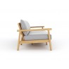 Royal Teak Seville Sofa / 3-Seater Sofa with Granite Cushions Side