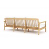 Royal Teak Seville Sofa / 3-Seater Sofa with Granite Cushions White Back