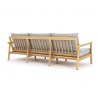 Royal Teak Seville Sofa / 3-Seater Sofa with Granite Cushions Back angle