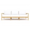 Royal Teak Seville Sofa / 3-Seater Sofa with Granite Cushions white front