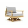Royal Teak Seville Swivel Chair with Cushions - Royal Teak Seville Swivel Chair with Cushions