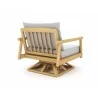 Royal Teak Seville Swivel Chair with Cushions Back - Royal Teak Seville Swivel Chair with Cushions Back