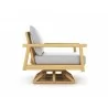 Royal Teak Seville Swivel Chair with Cushions Side  - Royal Teak Seville Swivel Chair with Cushions Side 