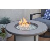 Outdoor Greatroom Company Grey Stonefire Gas Fire Pit Table Top View