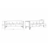 Manhattan Comfort Vector 81.5 in. Gold Velvet 3-Seat Sofa - Manhattan Comfort Vector 81.5 in. Gold Velvet 3-Seat Sofa