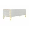 Manhattan Comfort Vector 81.5 in. Grey and Gold Velvet 3-Seat Sofa Back Angle - Manhattan Comfort Vector 81.5 in. Grey and Gold Velvet 3-Seat Sofa Back Angle