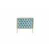 Manhattan Comfort Vector 81.5 in. Ocean Blue and Gold Velvet 3-Seat Sofa Side - Manhattan Comfort Vector 81.5 in. Ocean Blue and Gold Velvet 3-Seat Sofa Side