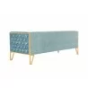 Manhattan Comfort Vector 81.5 in. Ocean Blue and Gold Velvet 3-Seat Sofa Back Angle - Manhattan Comfort Vector 81.5 in. Ocean Blue and Gold Velvet 3-Seat Sofa Back Angle
