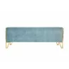 Manhattan Comfort Vector 81.5 in. Ocean Blue and Gold Velvet 3-Seat Sofa Back - Manhattan Comfort Vector 81.5 in. Ocean Blue and Gold Velvet 3-Seat Sofa Back