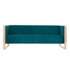 Trillium 3 Piece - Sofa, Loveseat and Armchair Set in Teal and Gold
