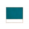 Manhattan Comfort Trillium 2-Piece Teal and Gold Sofa and Armchair Set Side