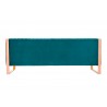 Manhattan Comfort Trillium 2-Piece Teal and Gold Sofa and Armchair Set