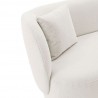 Manhattan Comfort Contemporary Siri Linen Weave 92.52 Sofa with Pillows In Cream Half