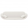 Manhattan Comfort Contemporary Siri Linen Weave 92.52 Sofa with Pillows In Cream Top