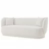 Manhattan Comfort Contemporary Siri Linen Weave 92.52 Sofa with Pillows In Cream Front - Manhattan Comfort Contemporary Siri Linen Weave 92.52 Sofa with Pillows In Cream Front