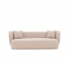 Manhattan Comfort Contemporary Siri Linen Weave 92.52 Sofa with Pillows In Wheat Front