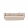 Manhattan Comfort Contemporary Siri Linen Weave 92.52 Sofa with Pillows In Wheat Front - Manhattan Comfort Contemporary Siri Linen Weave 92.52 Sofa with Pillows In Wheat Front