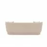 Manhattan Comfort Contemporary Siri Linen Weave 92.52 Sofa with Pillows In Wheat Back - Manhattan Comfort Contemporary Siri Linen Weave 92.52 Sofa with Pillows In Wheat Back