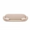 Manhattan Comfort Contemporary Siri Linen Weave 92.52 Sofa with Pillows In Wheat Top - Manhattan Comfort Contemporary Siri Linen Weave 92.52 Sofa with Pillows In Wheat Top