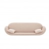 Manhattan Comfort Contemporary Siri Linen Weave 92.52 Sofa with Pillows In Wheat Top