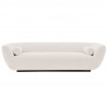Manhattan Comfort Contemporary Ulka Chenille Sofa with Pillows In Cream Front