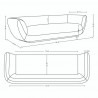 Manhattan Comfort Contemporary Ulka Chenille Sofa with Pillows