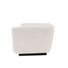 Manhattan Comfort Contemporary Ulka Chenille Sofa with Pillows In Cream Side
