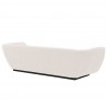 Manhattan Comfort Contemporary Ulka Chenille Sofa with Pillows In Cream Back Angle
