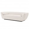 Manhattan Comfort Contemporary Ulka Chenille Sofa with Pillows In Cream Front Angle