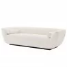 Manhattan Comfort Contemporary Ulka Chenille Sofa with Pillows In Cream Front Angle - Manhattan Comfort Contemporary Ulka Chenille Sofa with Pillows In Cream Front Angle