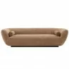 Manhattan Comfort Contemporary Ulka Chenille Sofa with Pillows Light Brown Front - Manhattan Comfort Contemporary Ulka Chenille Sofa with Pillows Light Brown Front