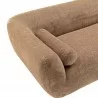 Manhattan Comfort Contemporary Ulka Chenille Sofa with Pillows Light Brown Half - Manhattan Comfort Contemporary Ulka Chenille Sofa with Pillows Light Brown Half