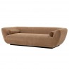 Manhattan Comfort Contemporary Ulka Chenille Sofa with Pillows Light Brown Front Angle