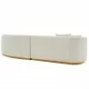Manhattan Comfort Contemporary Daria Chenille Sofa Sectional with Pillows In Ivory Back Angle - Manhattan Comfort Contemporary Daria Chenille Sofa Sectional with Pillows In Ivory Back Angle