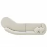Manhattan Comfort Contemporary Daria Chenille Sofa Sectional with Pillows In Ivory Top - Manhattan Comfort Contemporary Daria Chenille Sofa Sectional with Pillows In Ivory Top