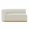 Manhattan Comfort Contemporary Daria Chenille Sofa Sectional with Pillows In Ivory Half - Manhattan Comfort Contemporary Daria Chenille Sofa Sectional with Pillows In Ivory Half
