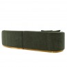 Manhattan Comfort Contemporary Daria Chenille Sofa Sectional with Pillows In Olive Green Back Angle