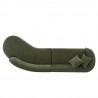 Manhattan Comfort Contemporary Daria Chenille Sofa Sectional with Pillows In Olive Green Top