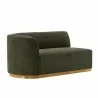 Manhattan Comfort Contemporary Daria Chenille Sofa Sectional with Pillows In Olive Green Side - Manhattan Comfort Contemporary Daria Chenille Sofa Sectional with Pillows In Olive Green Side