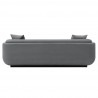 Manhattan Comfort Contemporary Edmonda Velvet Sofa with Pillows In Dark Grey Back