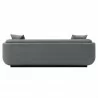 Manhattan Comfort Contemporary Edmonda Velvet Sofa with Pillows In Dark Grey Back - Manhattan Comfort Contemporary Edmonda Velvet Sofa with Pillows In Dark Grey Back