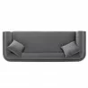 Manhattan Comfort Contemporary Edmonda Velvet Sofa with Pillows In Dark Grey Top - Manhattan Comfort Contemporary Edmonda Velvet Sofa with Pillows In Dark Grey Top