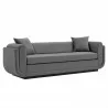 Manhattan Comfort Contemporary Edmonda Velvet Sofa with Pillows In Dark Grey Front - Manhattan Comfort Contemporary Edmonda Velvet Sofa with Pillows In Dark Grey Front