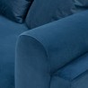 Manhattan Comfort Contemporary Edmonda Velvet Sofa with Pillows In Sapphire Blue Arm