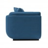 Manhattan Comfort Contemporary Edmonda Velvet Sofa with Pillows In Sapphire Blue Side