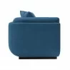 Manhattan Comfort Contemporary Edmonda Velvet Sofa with Pillows In Sapphire Blue Side - Manhattan Comfort Contemporary Edmonda Velvet Sofa with Pillows In Sapphire Blue Side