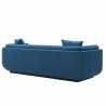 Manhattan Comfort Contemporary Edmonda Velvet Sofa with Pillows In Sapphire Blue Back Angle