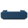Manhattan Comfort Contemporary Edmonda Velvet Sofa with Pillows In Sapphire Blue Back