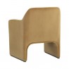Sunpan Doreen Lounge Chair in Lux Moon Dust - Diamond Ocher - Back Side Angle