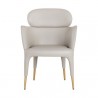 Sunpan Melody Dining Armchair Napa Stone - Front Angle